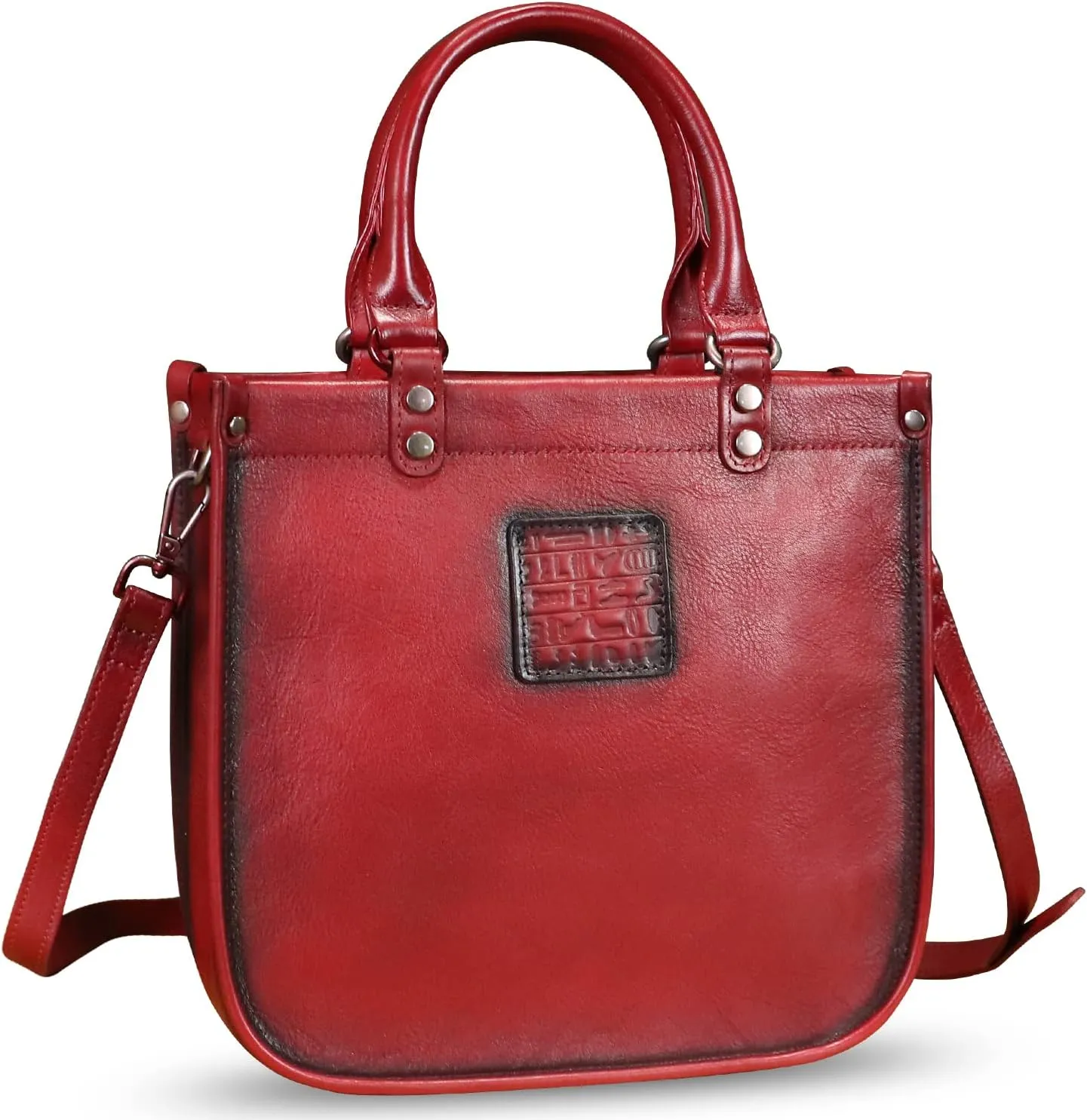 Genuine Leather Handbags for Women Vintage Real Leather Fashion Tote Bag Shoulder Bag Crossbody Bag Satchel Purse