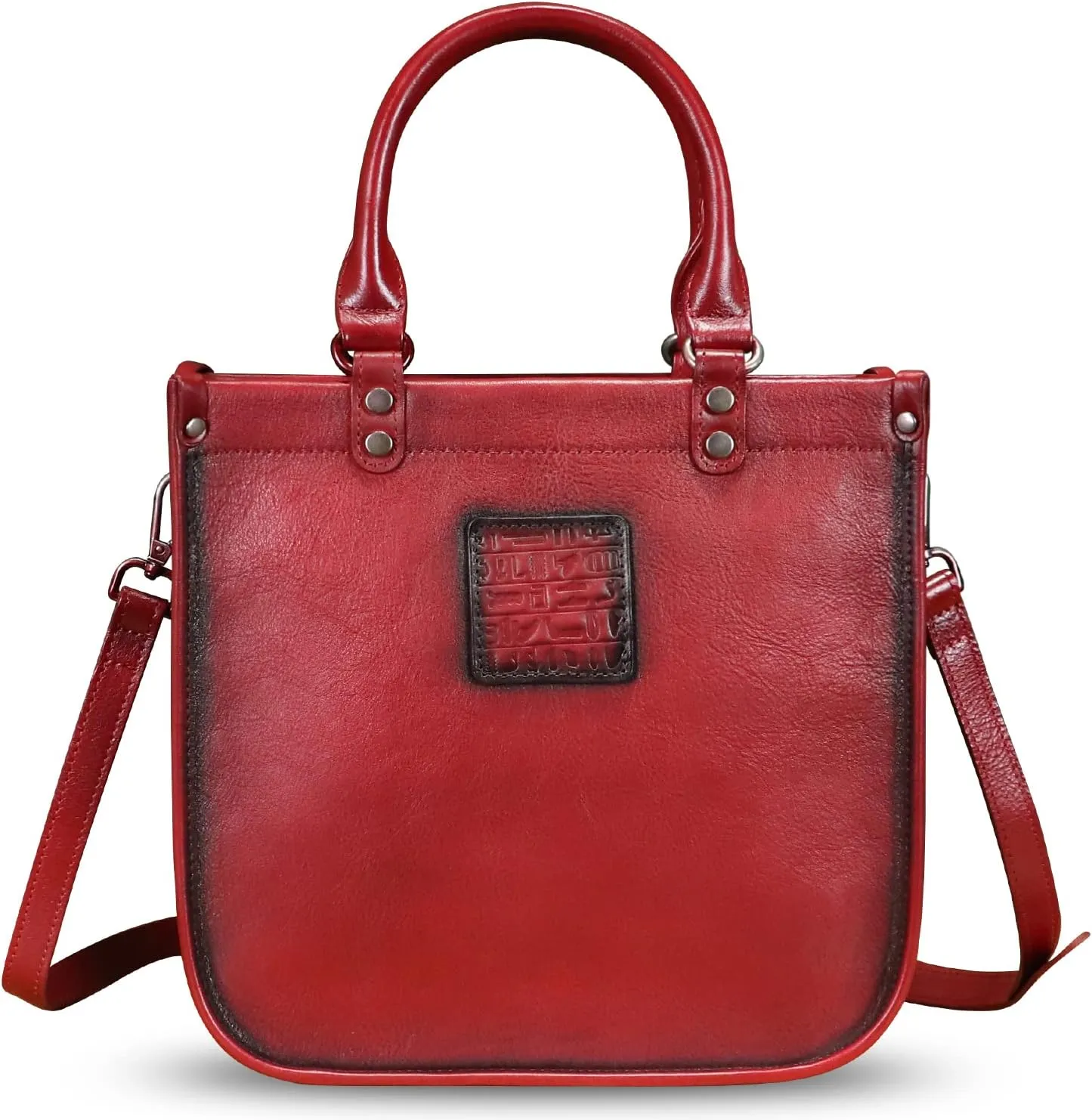 Genuine Leather Handbags for Women Vintage Real Leather Fashion Tote Bag Shoulder Bag Crossbody Bag Satchel Purse