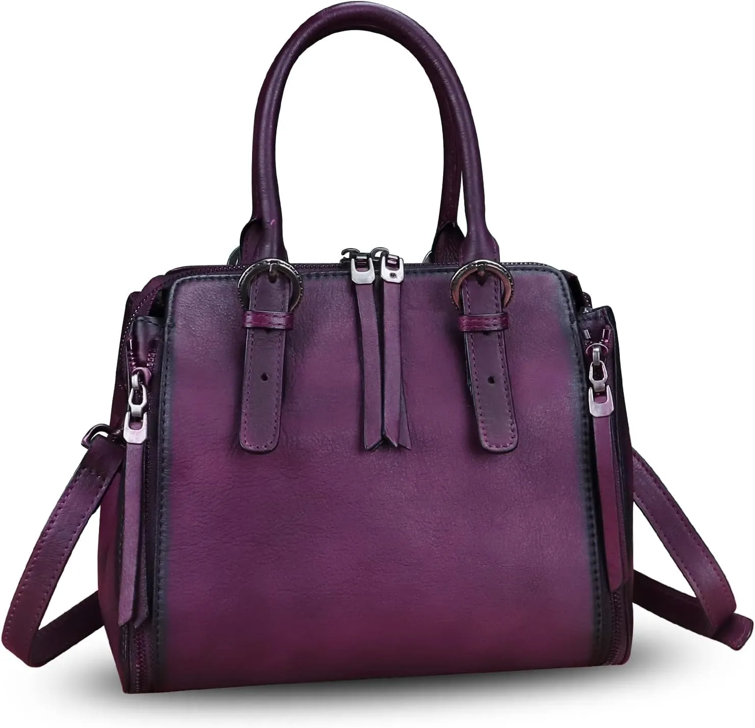 Genuine Leather Handbags Satchel for Women Purse Vintage Handmade Top-Handle Handbag Crossbody Shoulder Bag