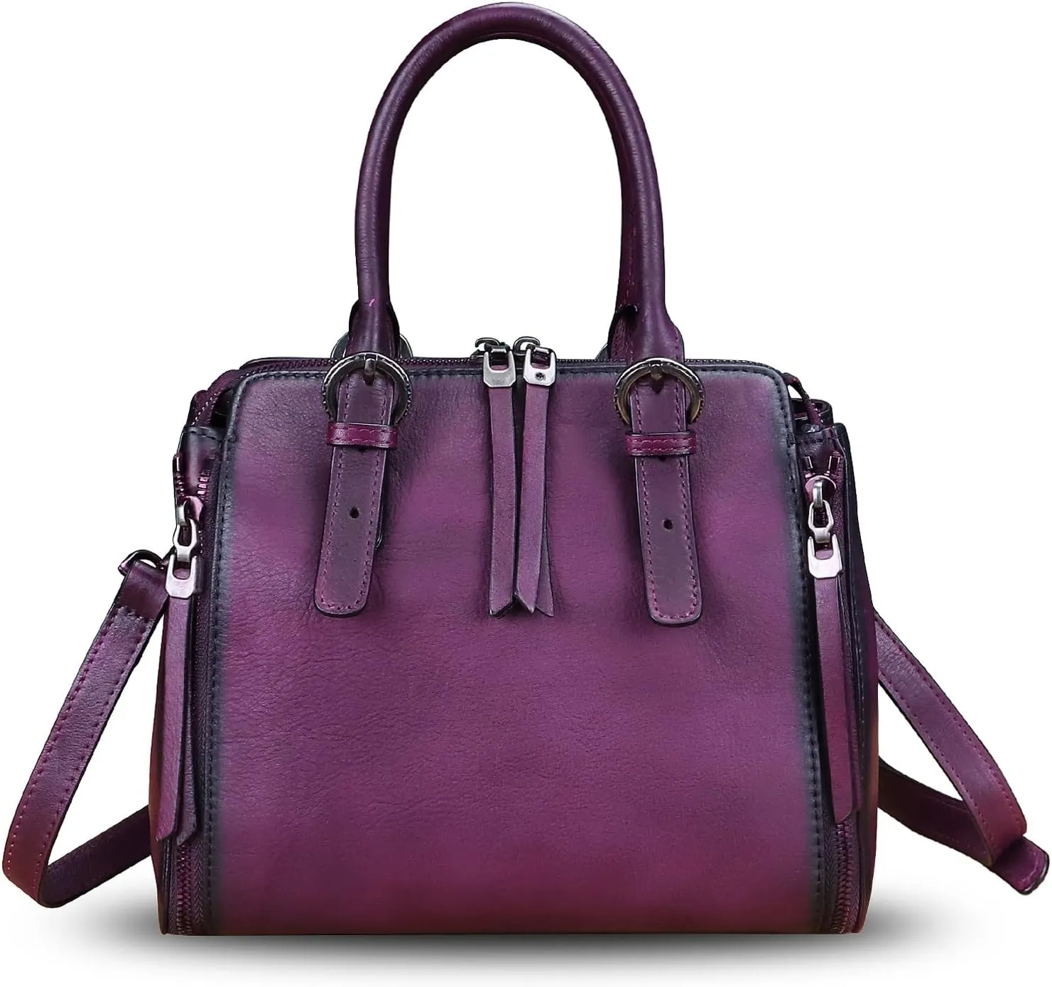 Genuine Leather Handbags Satchel for Women Purse Vintage Handmade Top-Handle Handbag Crossbody Shoulder Bag