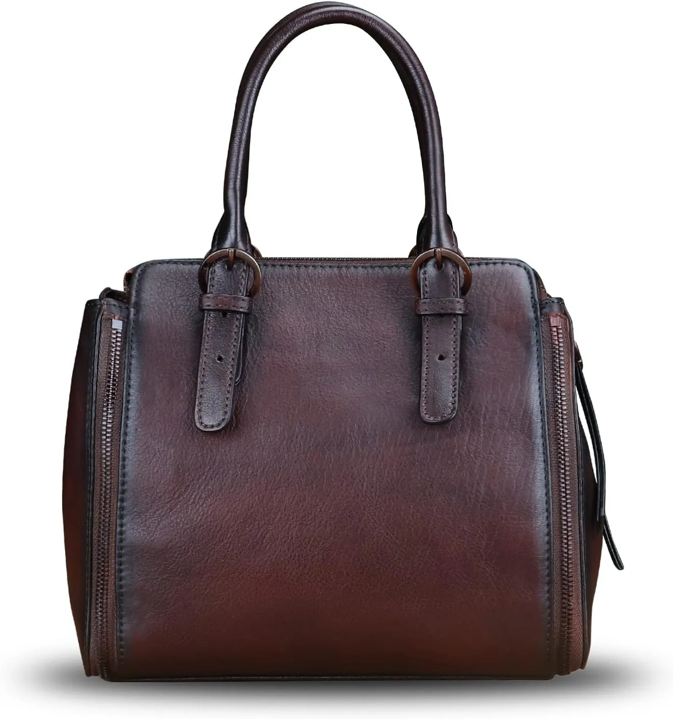 Genuine Leather Handbags Satchel for Women Purse Vintage Handmade Top-Handle Handbag Crossbody Shoulder Bag