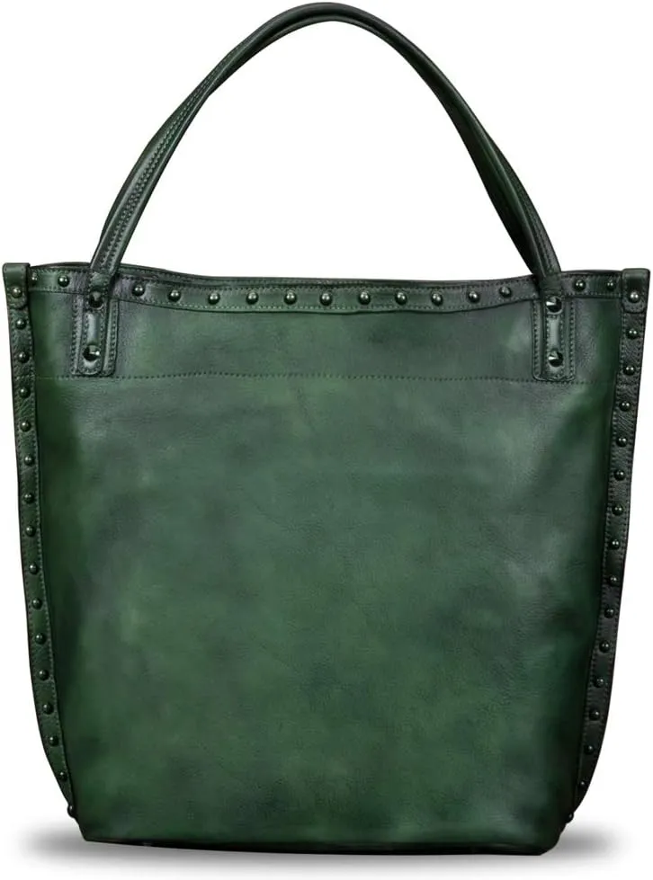 Genuine Leather Large Shoulder Bag Tote Bag for Women Vintage Real Leather Purses and Handbags Satchel Crossbody Bag