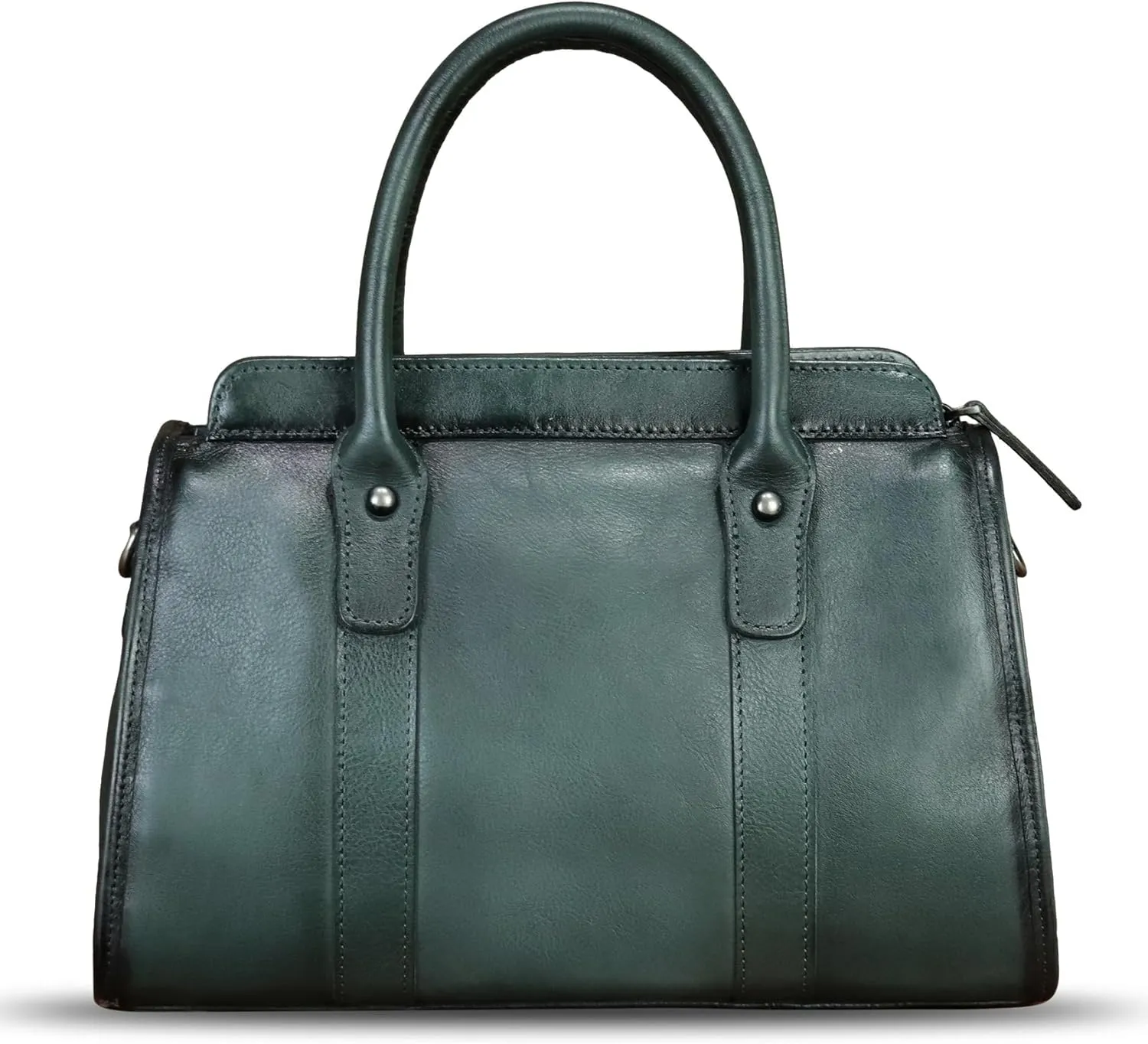 Genuine Leather Purses and Handbags for Women Vintage Handmade Leather Top Handle Purses Satchel Shoulder Bag with Strap