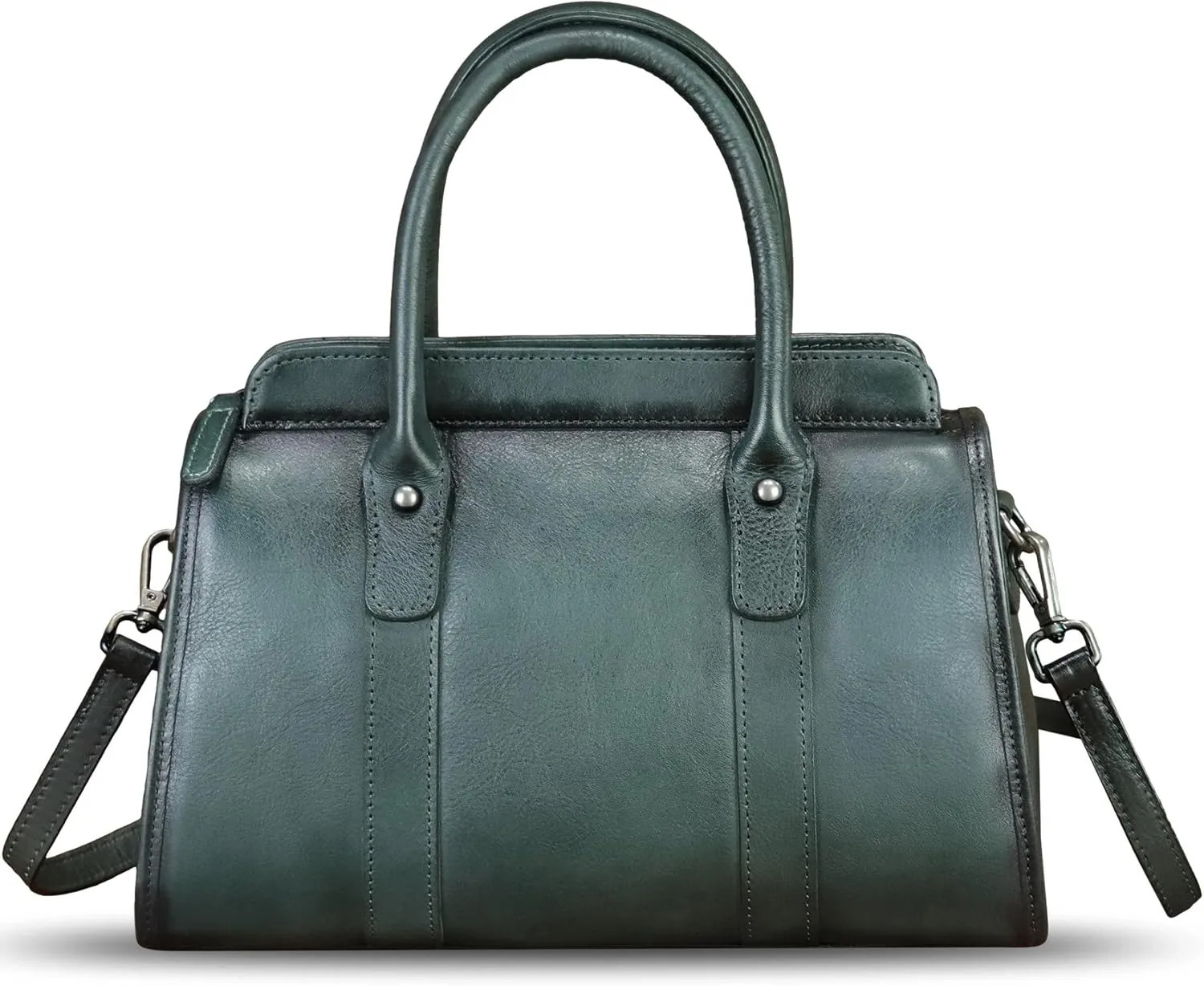 Genuine Leather Purses and Handbags for Women Vintage Handmade Leather Top Handle Purses Satchel Shoulder Bag with Strap