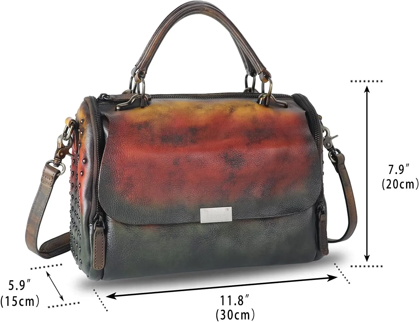 Genuine Leather Purses and Handbags for Women Vintage Handmade Leather Top Handle Shoulder Bag Crossbody Satchel Purse
