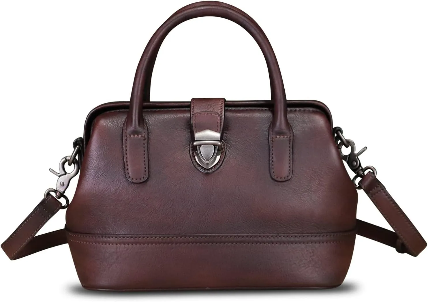 Genuine Leather Purses and Handbags for Women Vintage Handmade Real Leather Shoulder Bag Crossbody Satchel Purse with Strap
