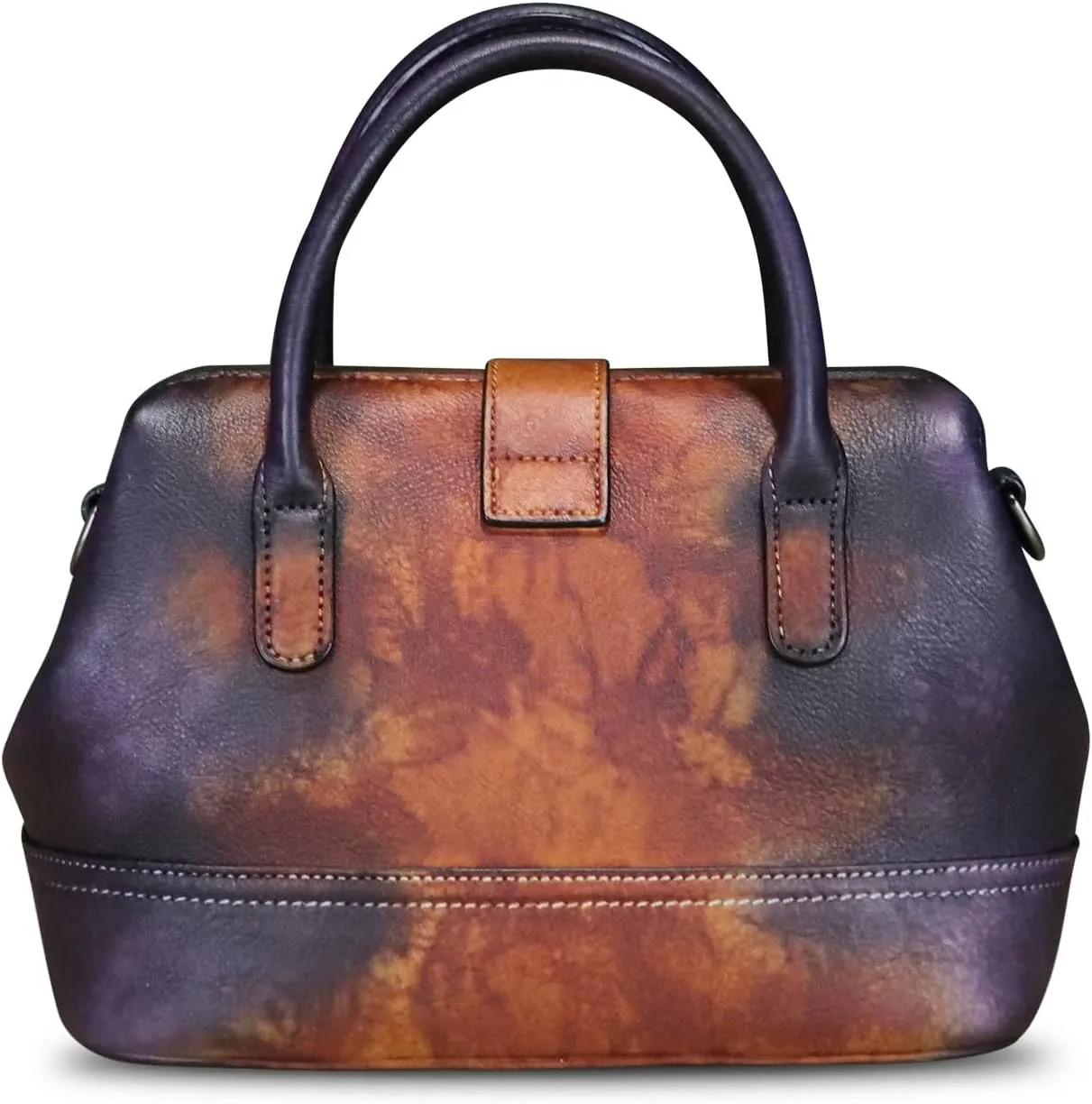 Genuine Leather Purses and Handbags for Women Vintage Handmade Real Leather Shoulder Bag Crossbody Satchel Purse with Strap