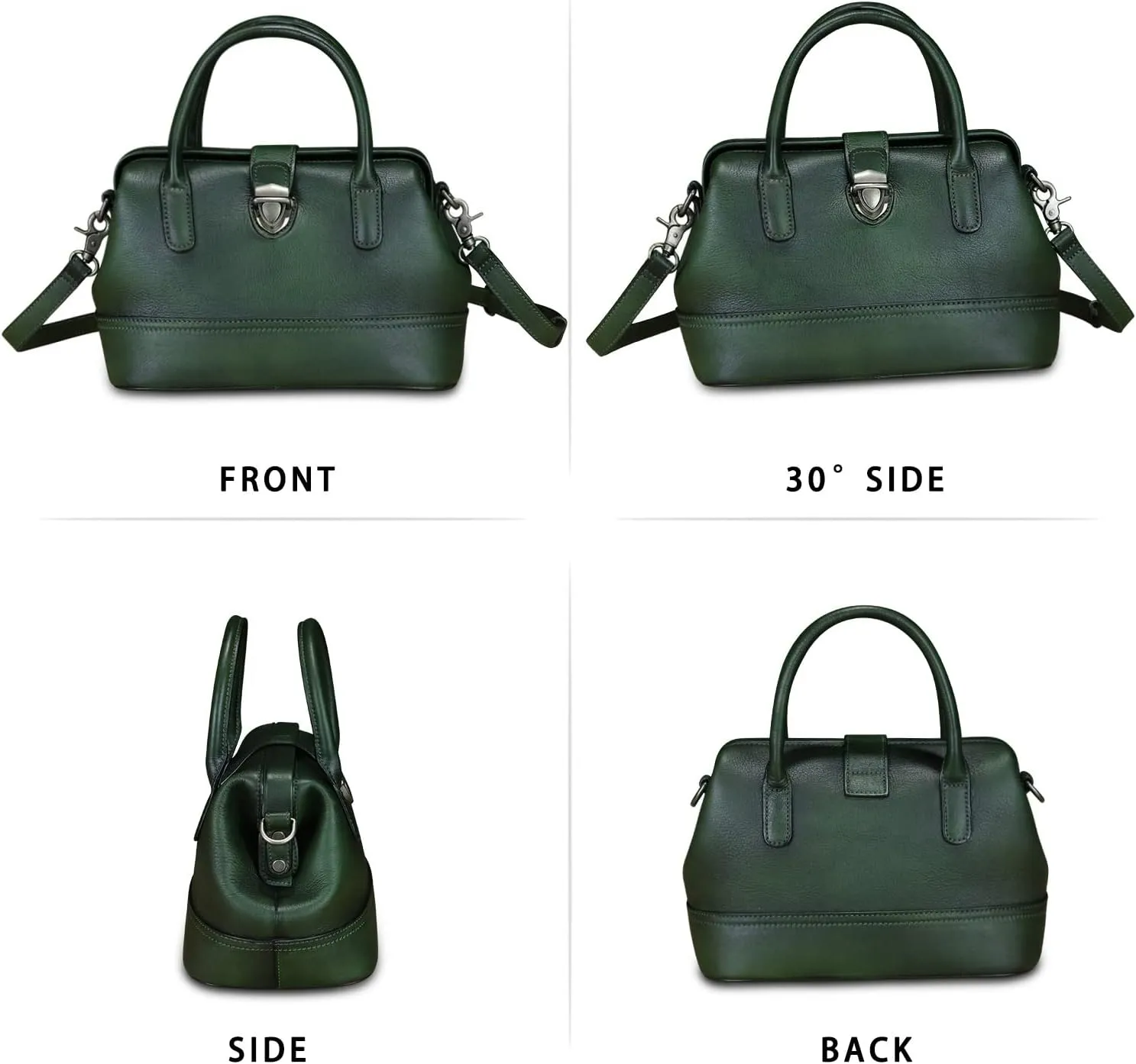 Genuine Leather Purses and Handbags for Women Vintage Handmade Real Leather Shoulder Bag Crossbody Satchel Purse with Strap