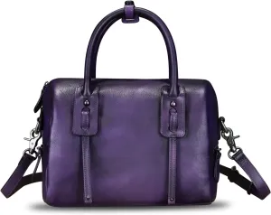 Genuine Leather Purses and Handbags for Women Vintage Real Leather Shoulder Bag Crossbody Satchel Purse with Strap