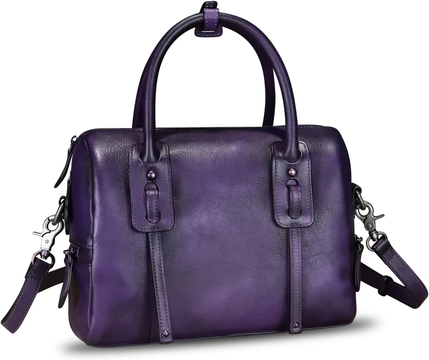 Genuine Leather Purses and Handbags for Women Vintage Real Leather Shoulder Bag Crossbody Satchel Purse with Strap