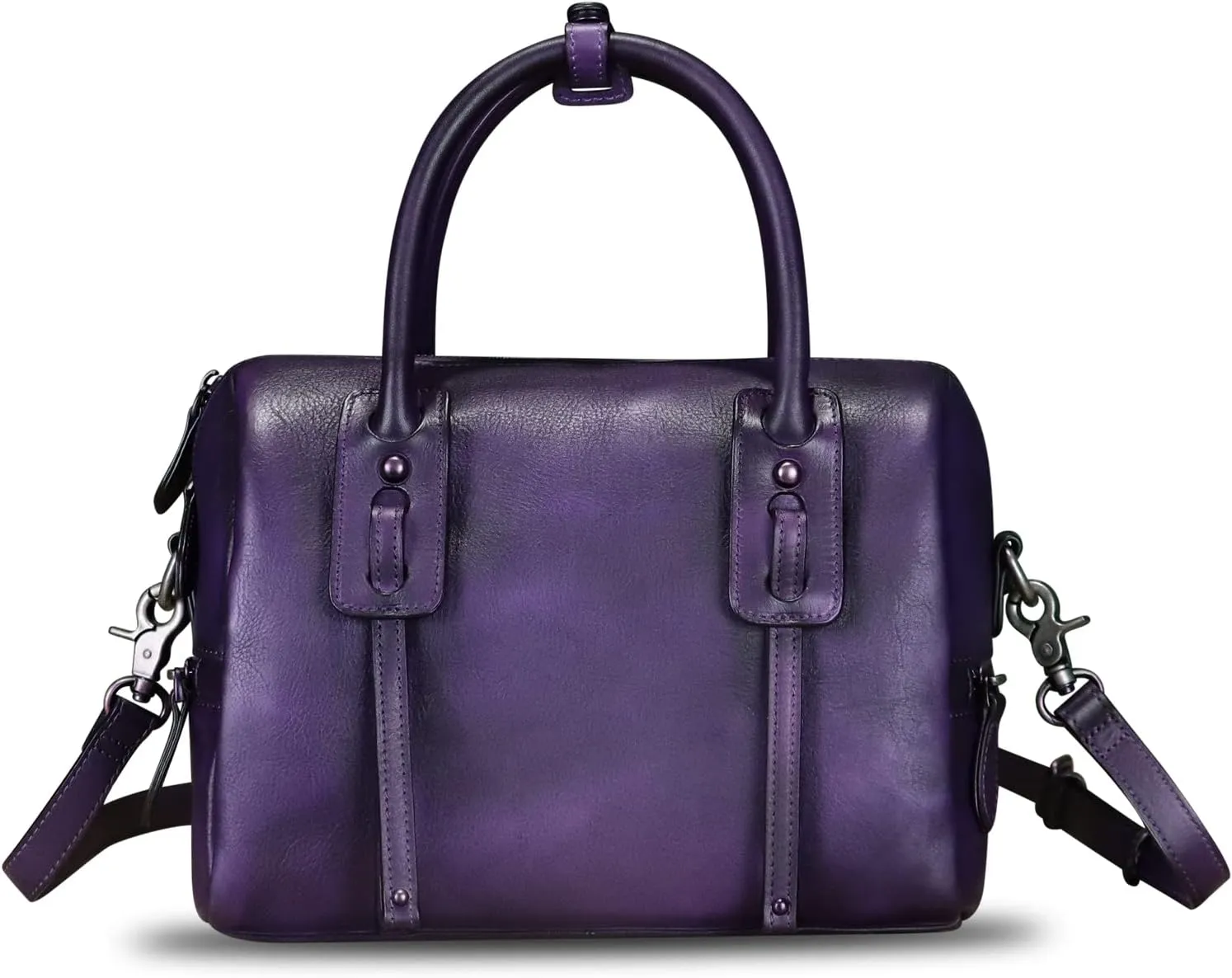 Genuine Leather Purses and Handbags for Women Vintage Real Leather Shoulder Bag Crossbody Satchel Purse with Strap