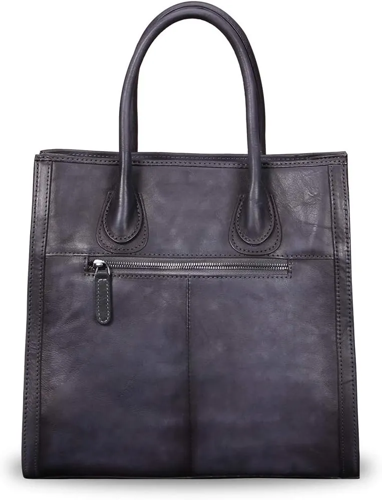 Genuine Leather Purses and Handbags for Women Vintage Real Leather Tote Bag Shoulder Bag Top Handle Satchel Purse