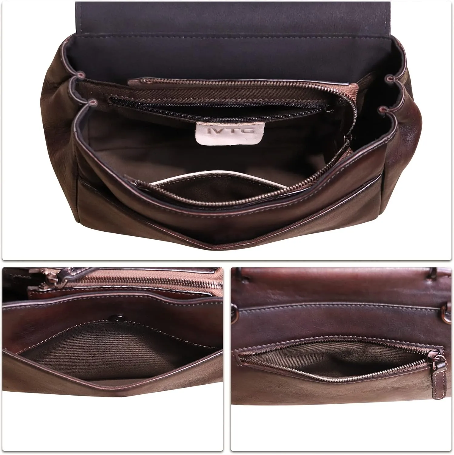 Genuine Leather Satchel for Women Crossbody Bags Handmade Vintage Top Handle Handbags Purse