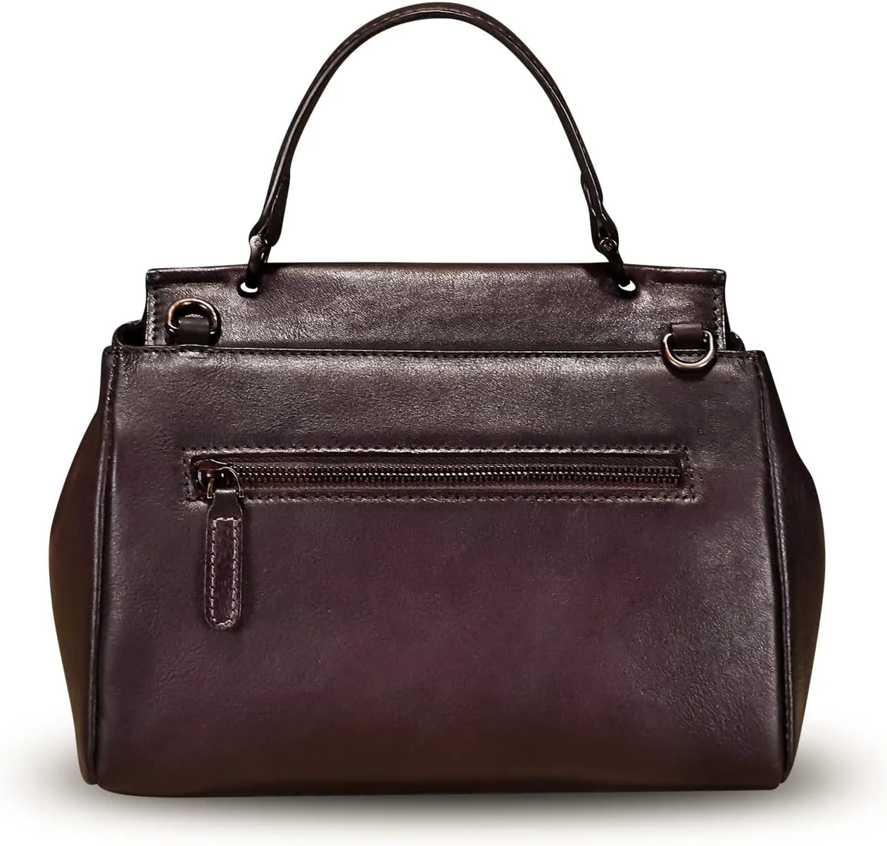 Genuine Leather Satchel for Women Crossbody Bags Handmade Vintage Top Handle Handbags Purse