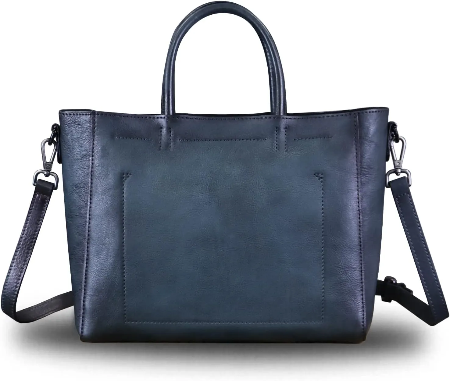 Genuine Leather Top Handle Handbag for Women Retro Satchel Vintage Cowhide Handmade Crossbody Handbags Purse Hobo Bag