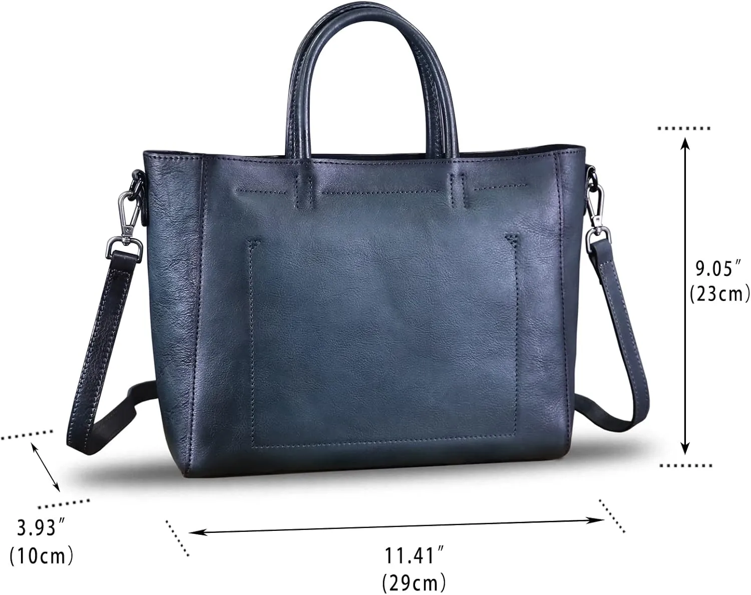 Genuine Leather Top Handle Handbag for Women Retro Satchel Vintage Cowhide Handmade Crossbody Handbags Purse Hobo Bag