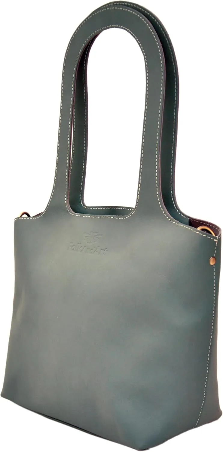 Genuine Leather Tote Bag for Women Stylish Handbag with Inner Pockets Perfect for Work, Travel & Everyday