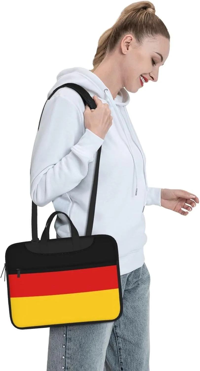 German flag Print Trendy Oxford Cloth Laptop Bag - Versatile Laptop Case,Messenger Bag, Shoulder Bag