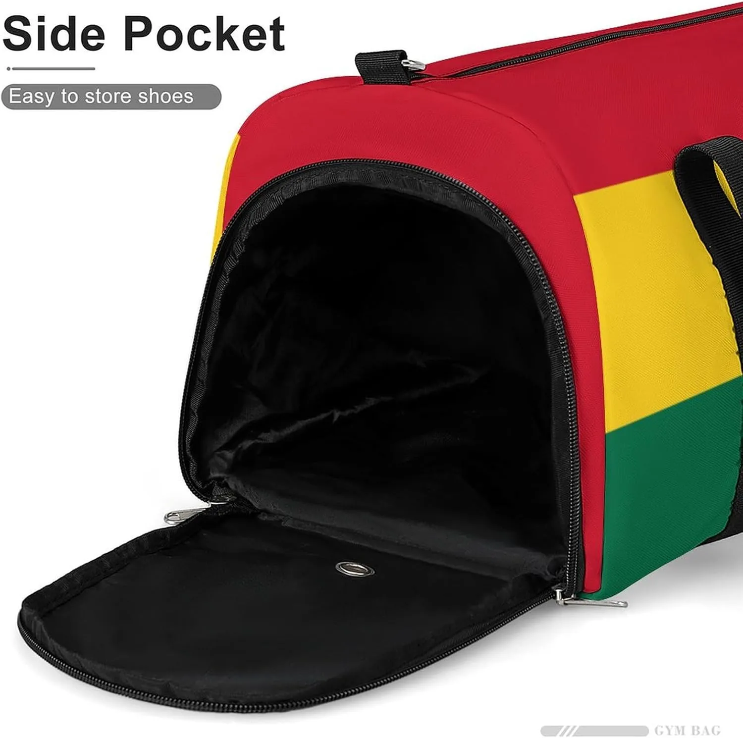 Ghana Flag Duffel Bag for Men Women with Wet Pocket Shoe Compartment
