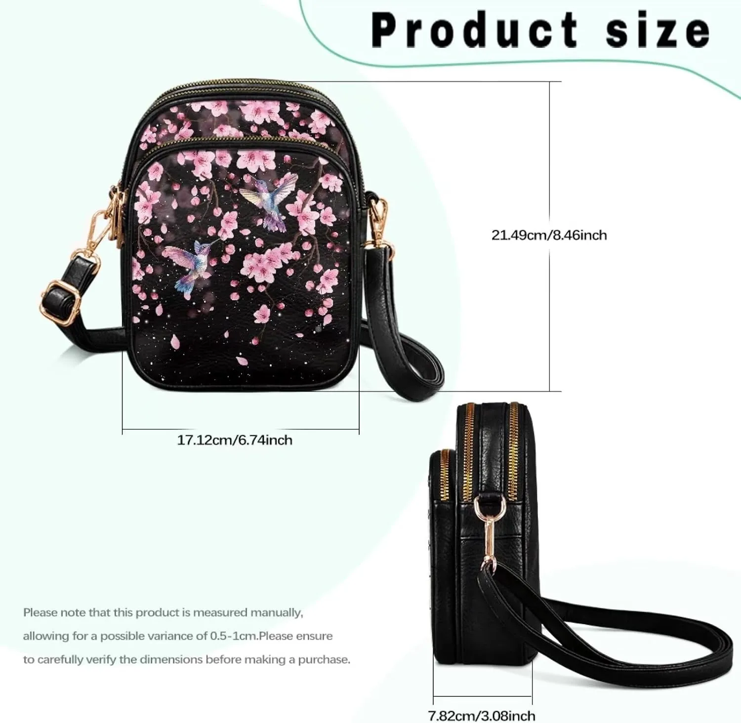 GIFTPUZZ Leather Crossbody Bags for Women Ladies Sling Handbags Medium Cross body Purses Handbags Soft