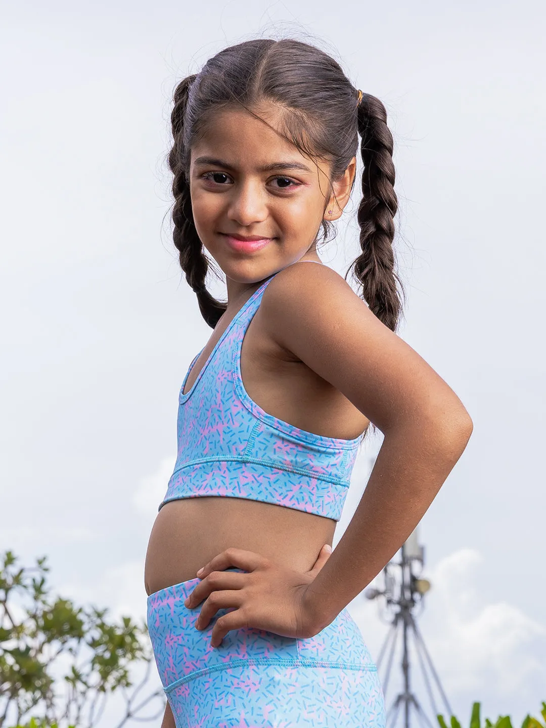 GIRLS SPORTS BRA - DONUT SPRINKLE (NON-PADDED)