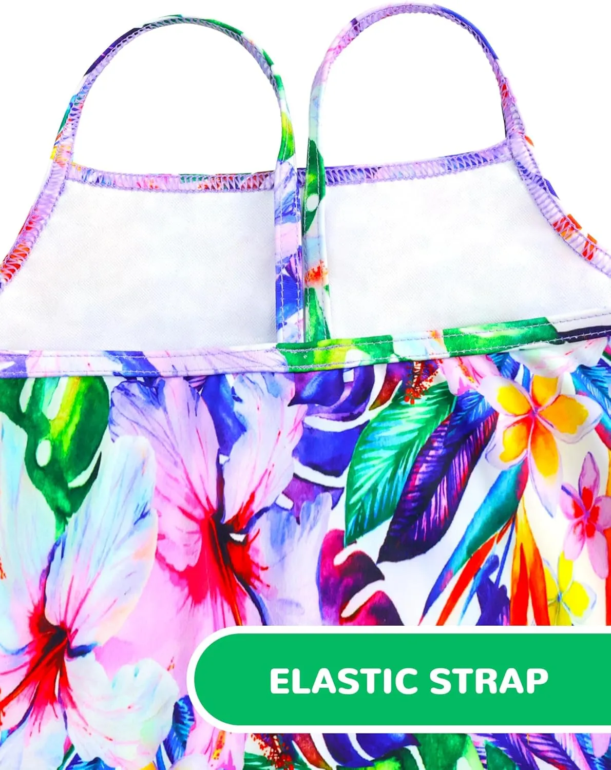 Girls Swimsuits One Piece Sleeveless Bathing Suit Breathable Swimwear for Kids Child Beach with Sun Protection