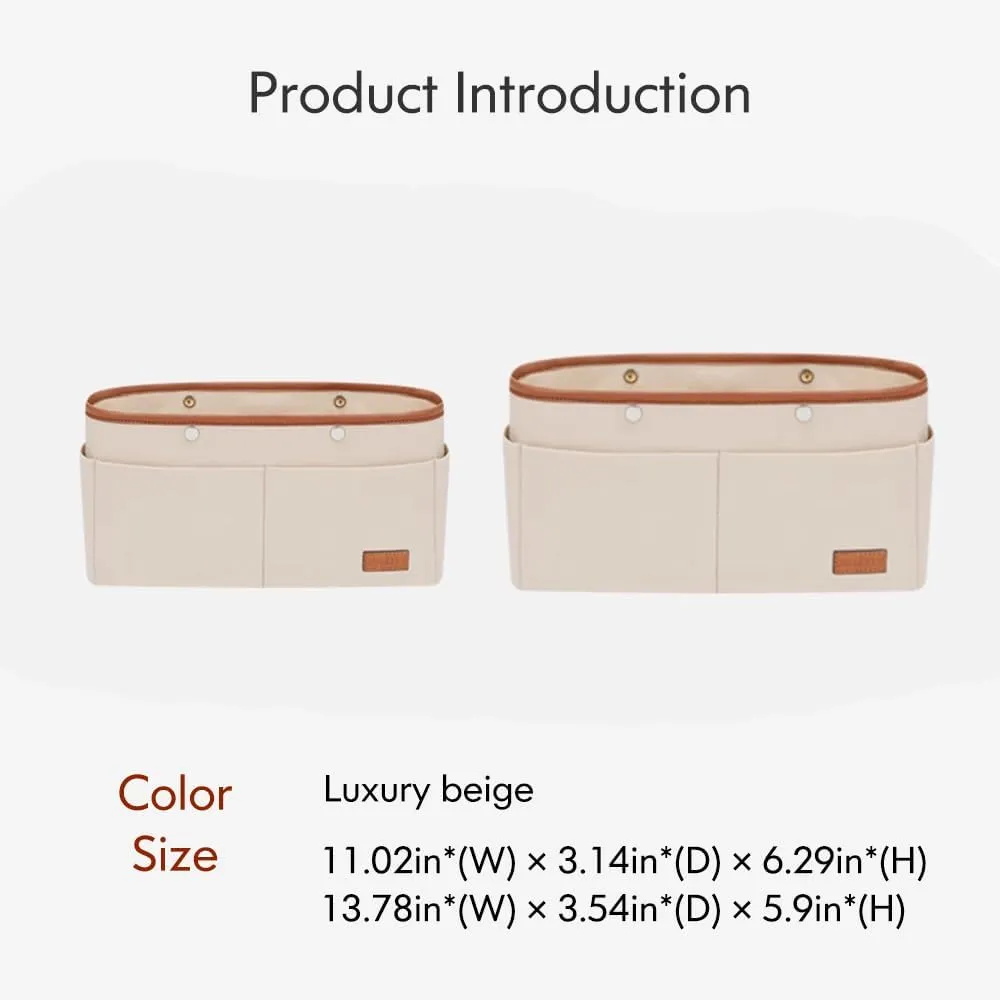 GIVLEFLY，Hasp Purse Organizer, Felt Bag Organizer Insert Purse Organizer For Tote,Handbag，Portability (Large)
