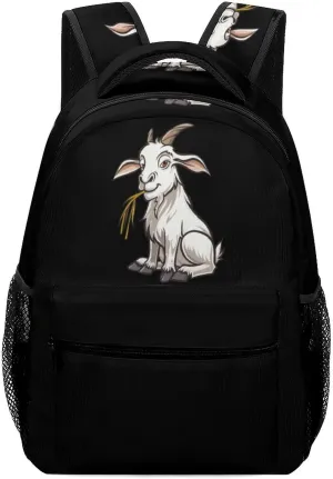 Goat Travel Backpack for Men Women Lightweight Computer Laptop Bag Casual Daypack