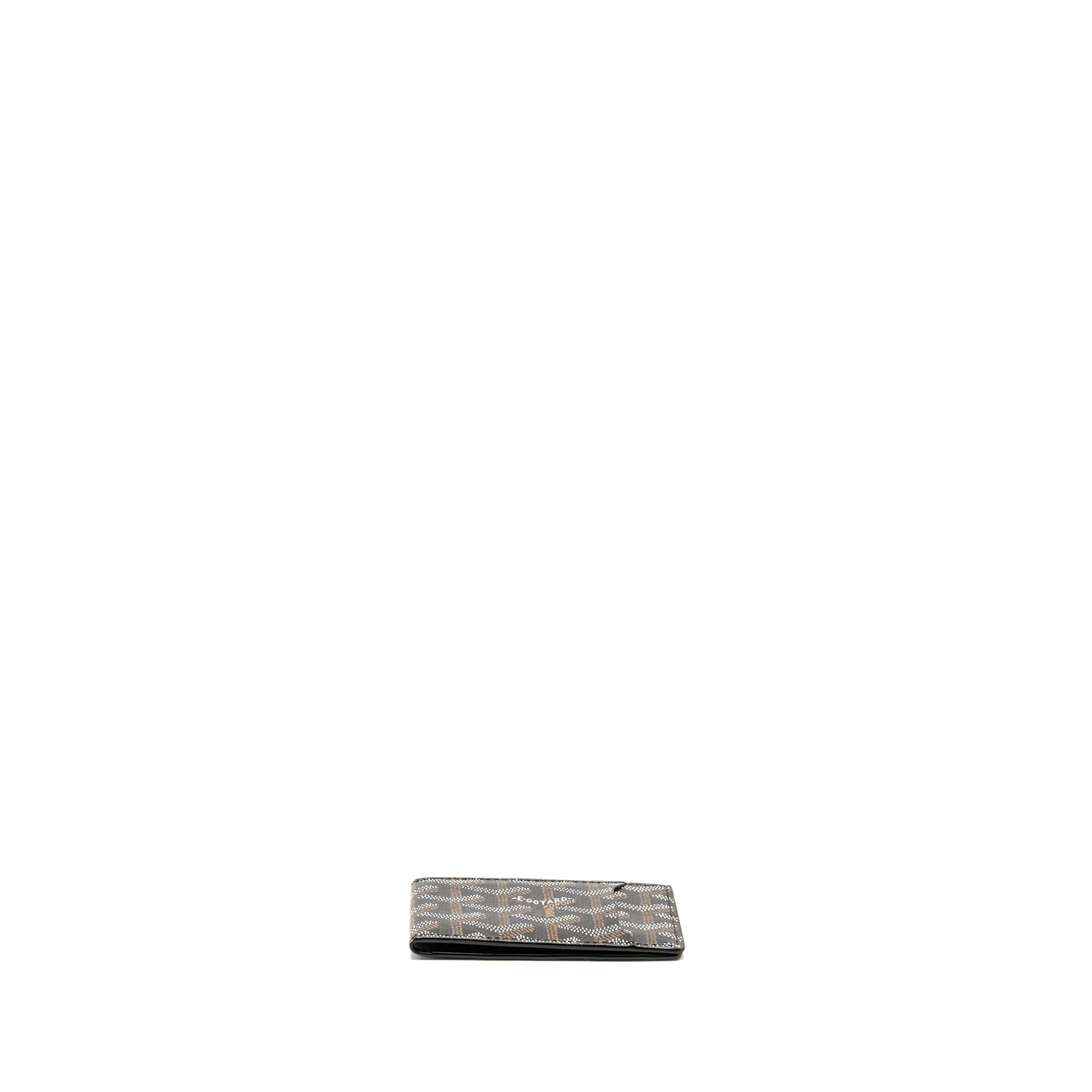 Goyard Bifold Wallet Multi Slot Goyardline Canvas Black
