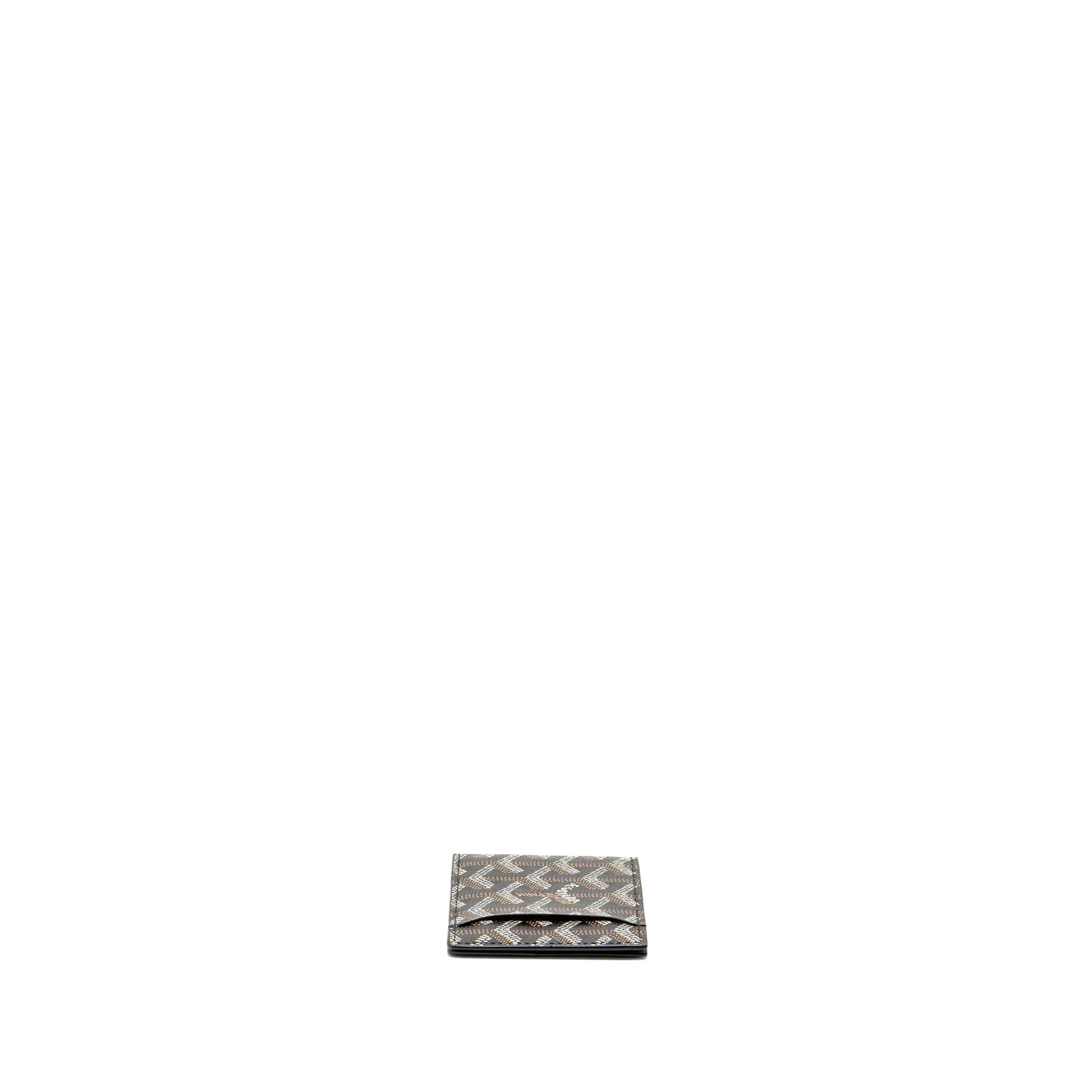 Goyard Bifold Wallet Multi Slot Goyardline Canvas Black