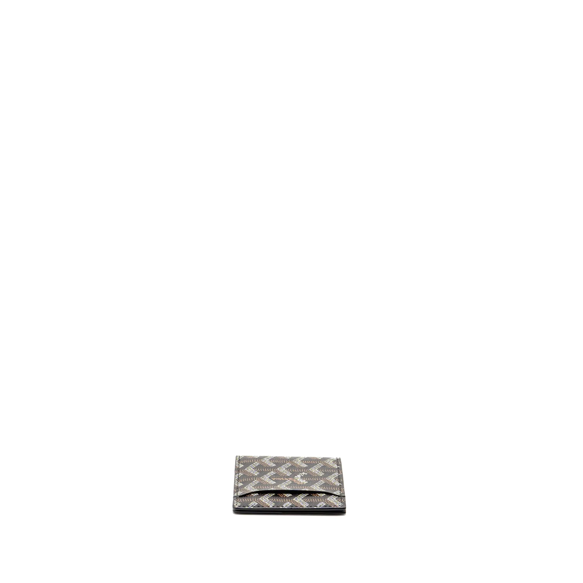 Goyard Bifold Wallet Multi Slot Goyardline Canvas Black