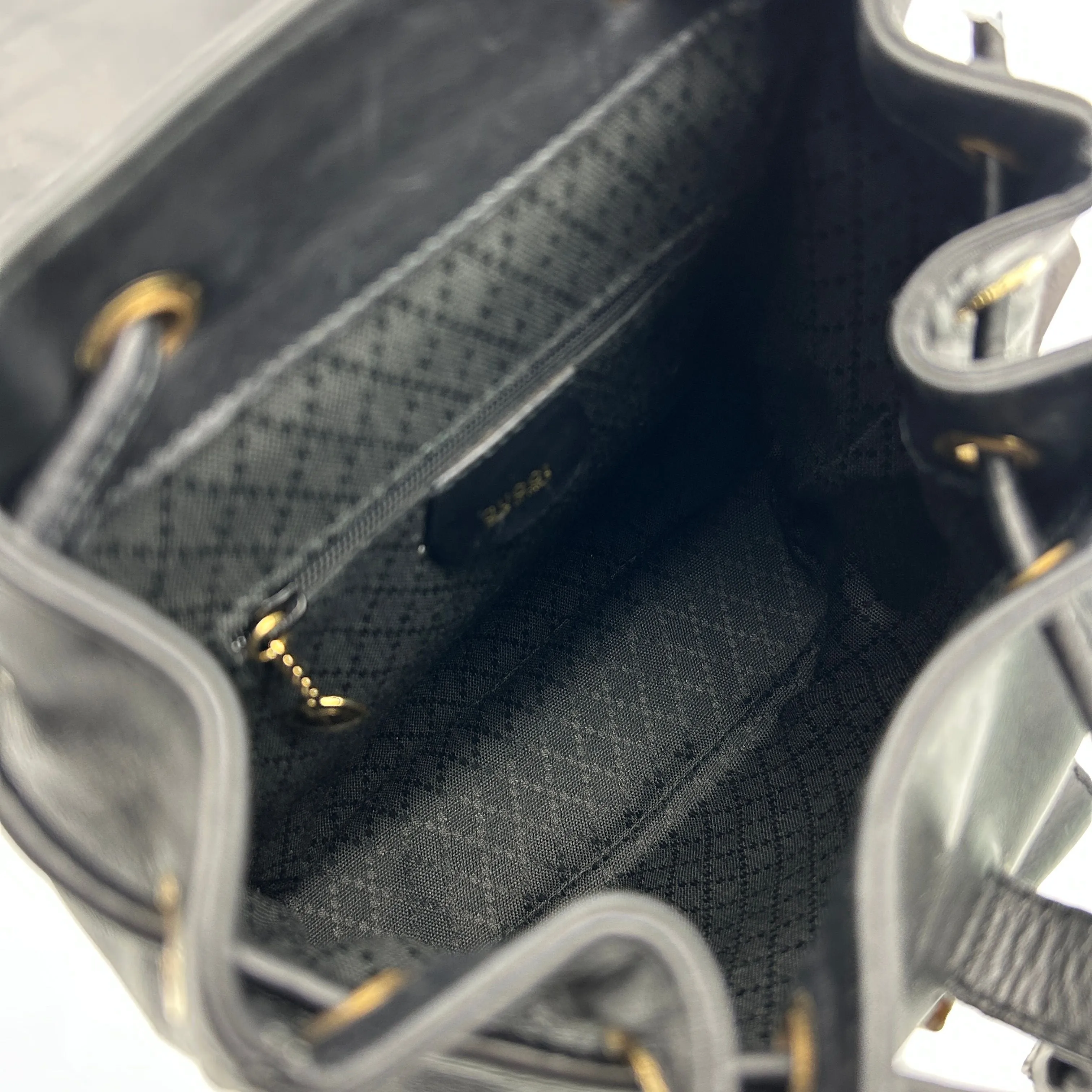 GUCCI Bamboo Backpack Leather Black gu8817dn