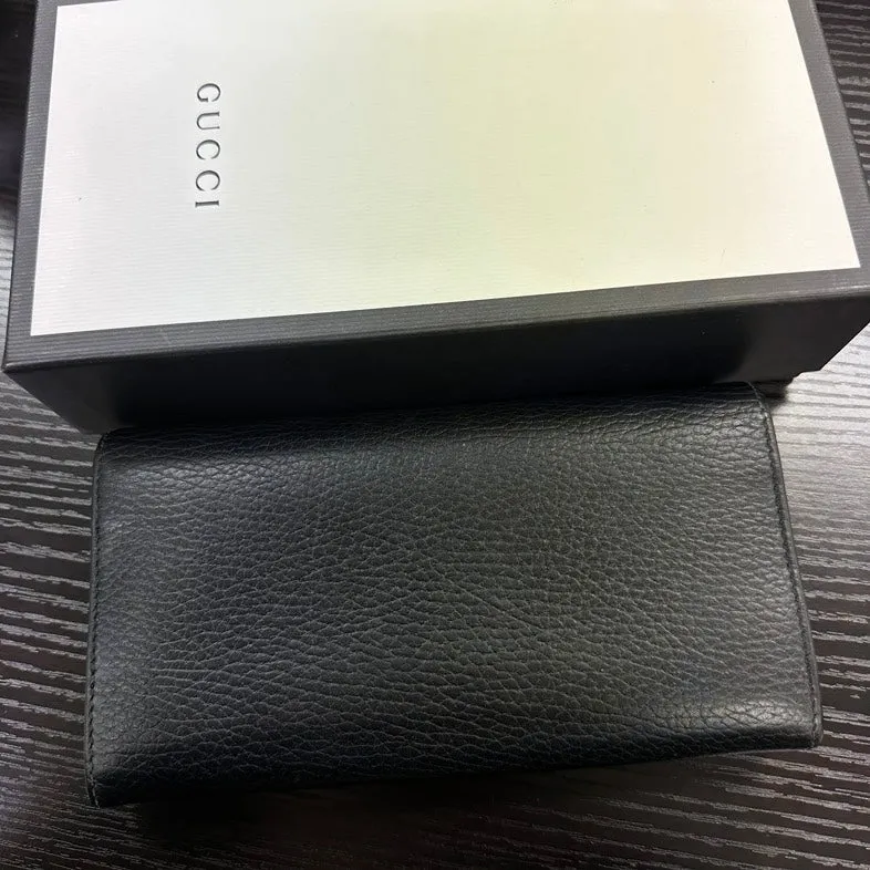 Gucci GG Black Leather Wallet