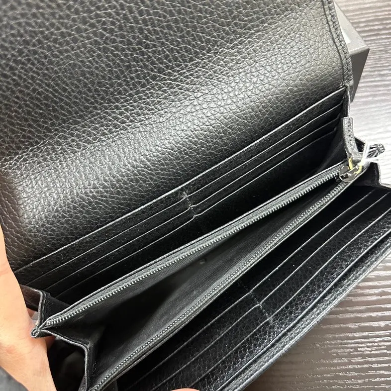 Gucci GG Black Leather Wallet