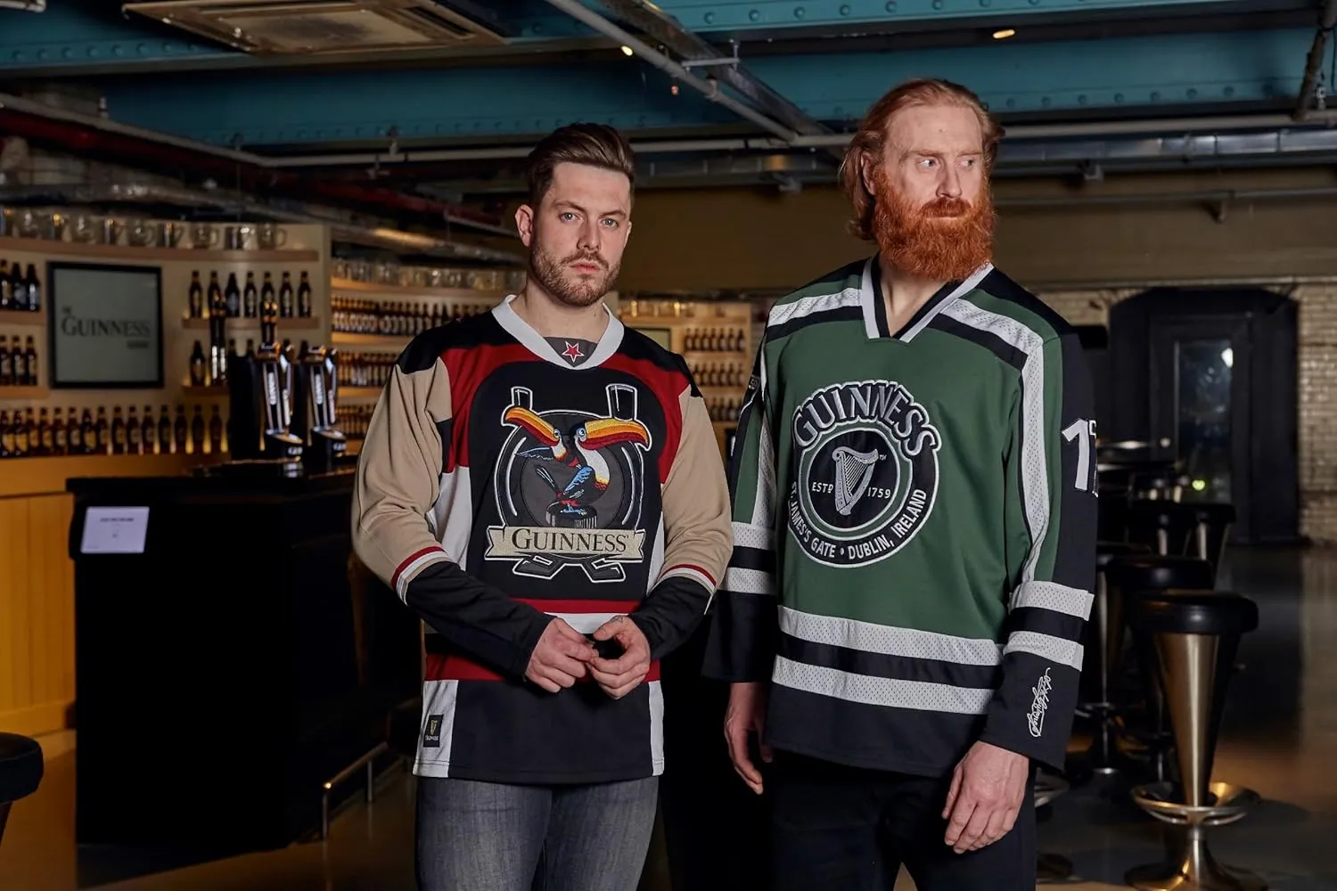 Guinness Hockey Jersey Embroidered Polyester Athletic Shirt Branded Sports Jersey