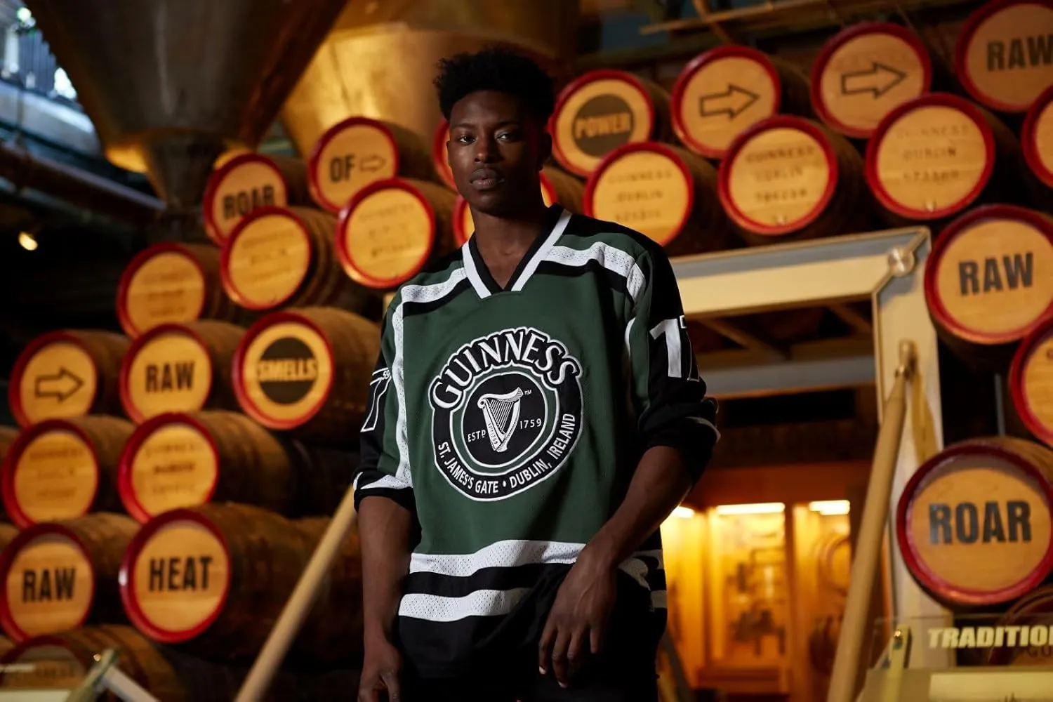 Guinness Hockey Jersey Embroidered Polyester Athletic Shirt Branded Sports Jersey
