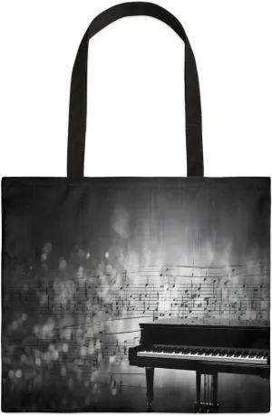 Guitar Red Roses Flowers Canvas Tote Bag for Women Men Stylish Tote Handbag Shoulder Bag Reusable Grocery Bag