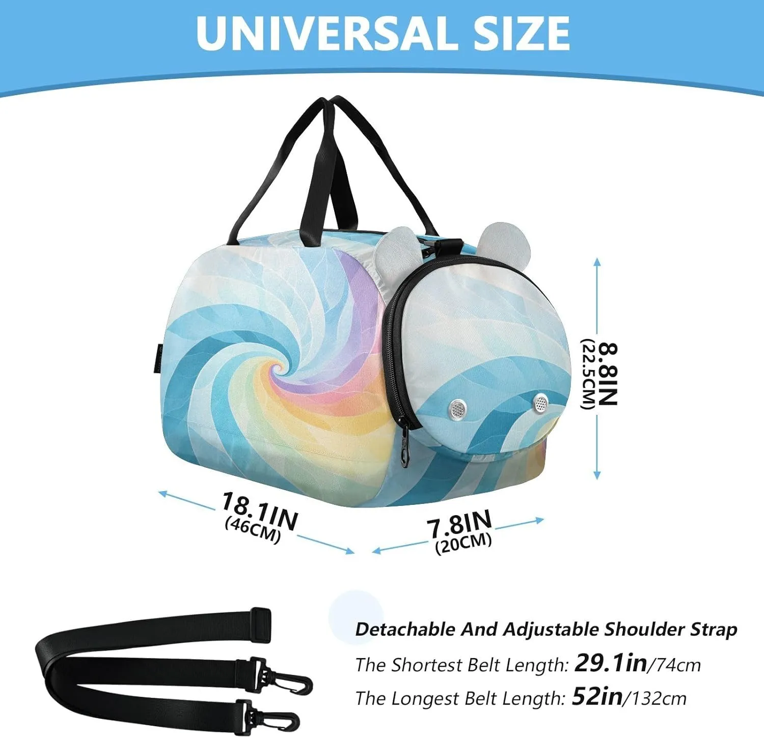 GuoChe Crossbody Wallet Purse with Shoes Compartment Waterproof Nylon Small Crossbody Phone Bag for Walk dog