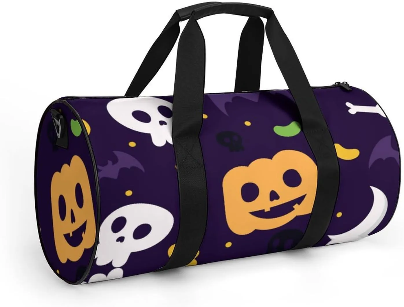 Gym Bag for Men Women Lightweight Sports Duffle Bag with Multiple Compartments Cylindrical Gym Bag for Fitness Travel And Outdoor Activities Ater Resistant Yoga Bag Training Bag Halloween