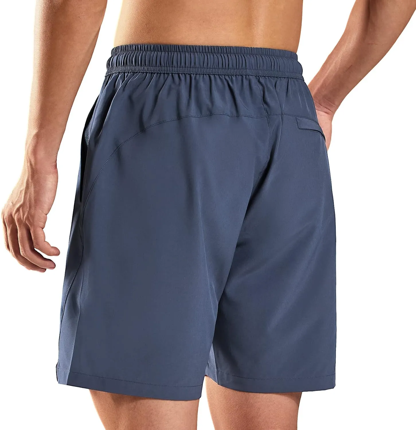 Haimont 7 Inch Athletic Running Shorts Men Dry Fit Lightweight Workout Shorts with Zipper Pockets No Liner, Quick Dry