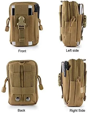 Hainan Fashion Men Bags Nylon Chest Diagonal Package Messenger Shoulder Bag Waterproof Sport Casual Running Outdoor Back Pack (One Size, Khaki)