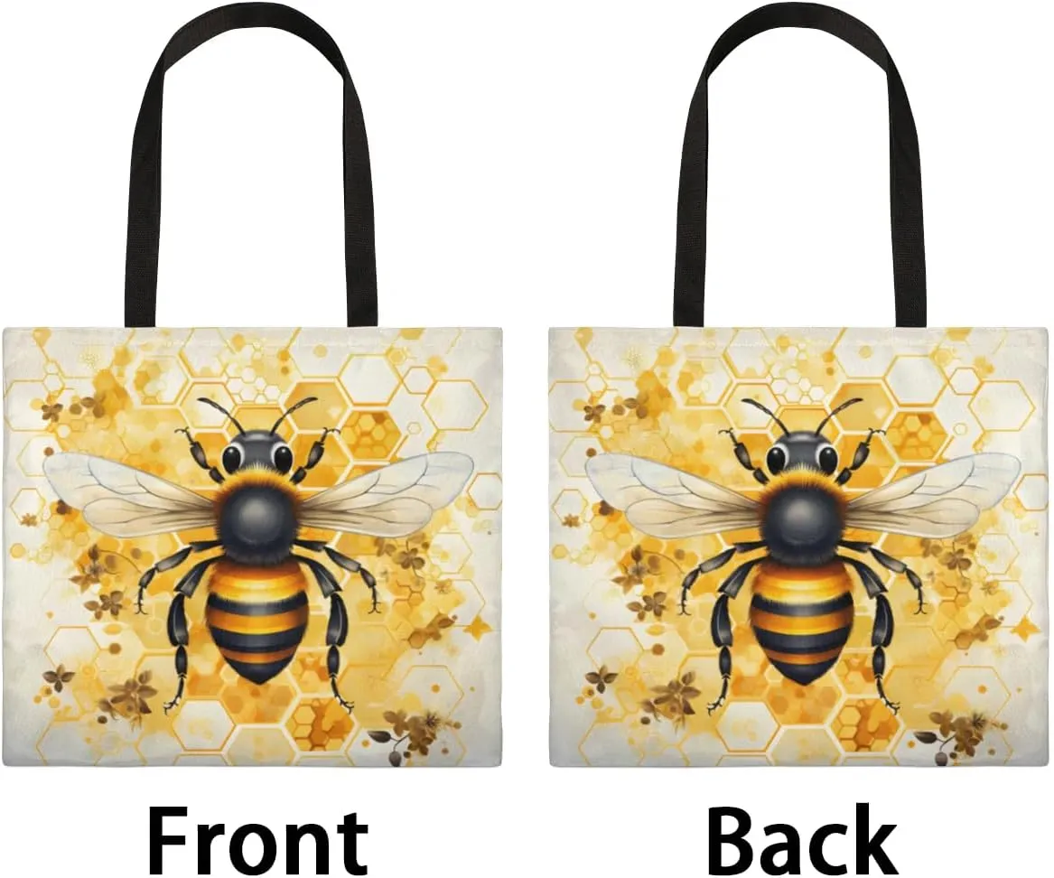 Halloween Cute Ghost Canvas Tote Bag for Women Men Stylish Tote Handbag Shoulder Bag Reusable Grocery Bag