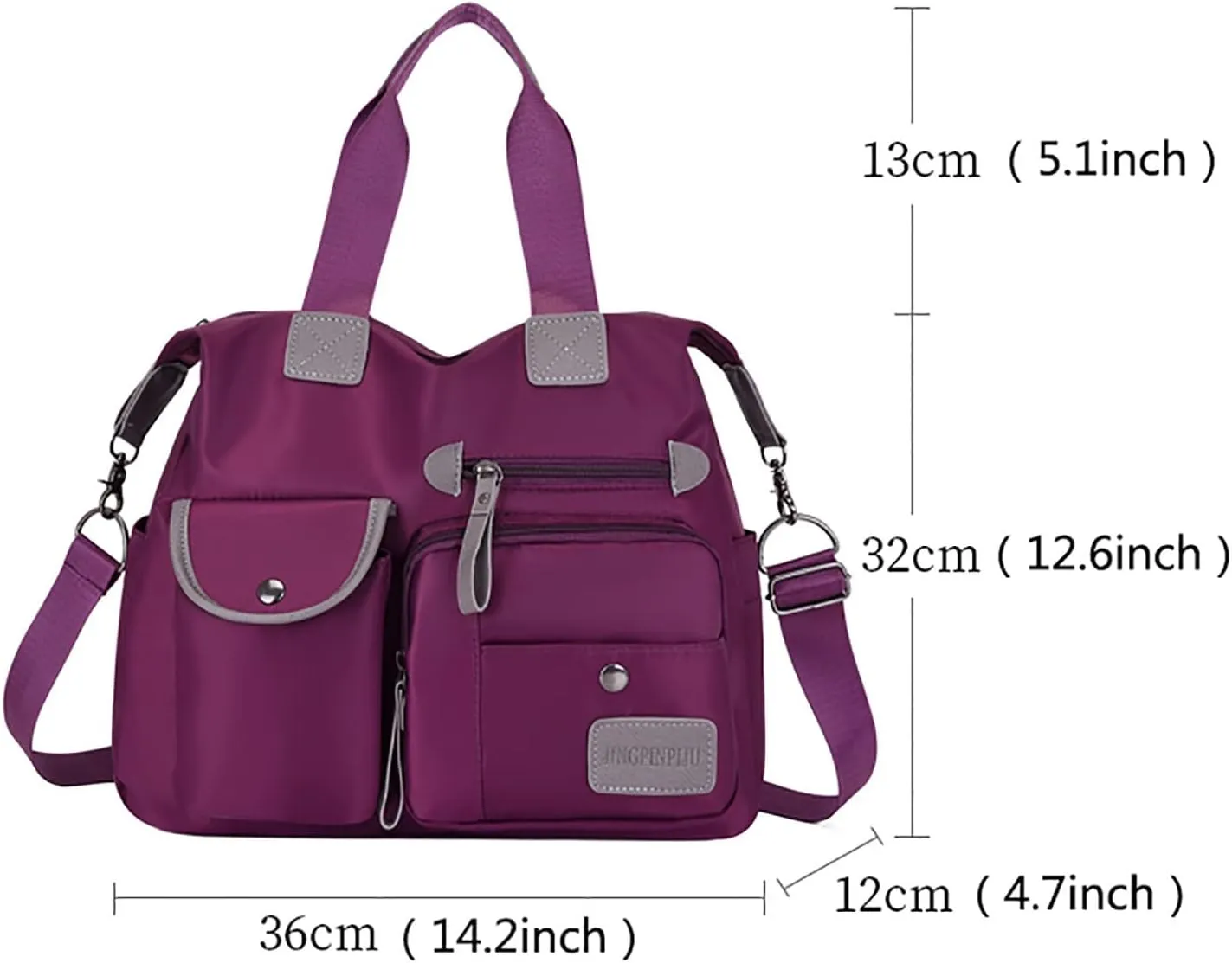 Handbag For Women Waterproof Nylon Crossbody Bag Shoulder Handbag Storage Tote
