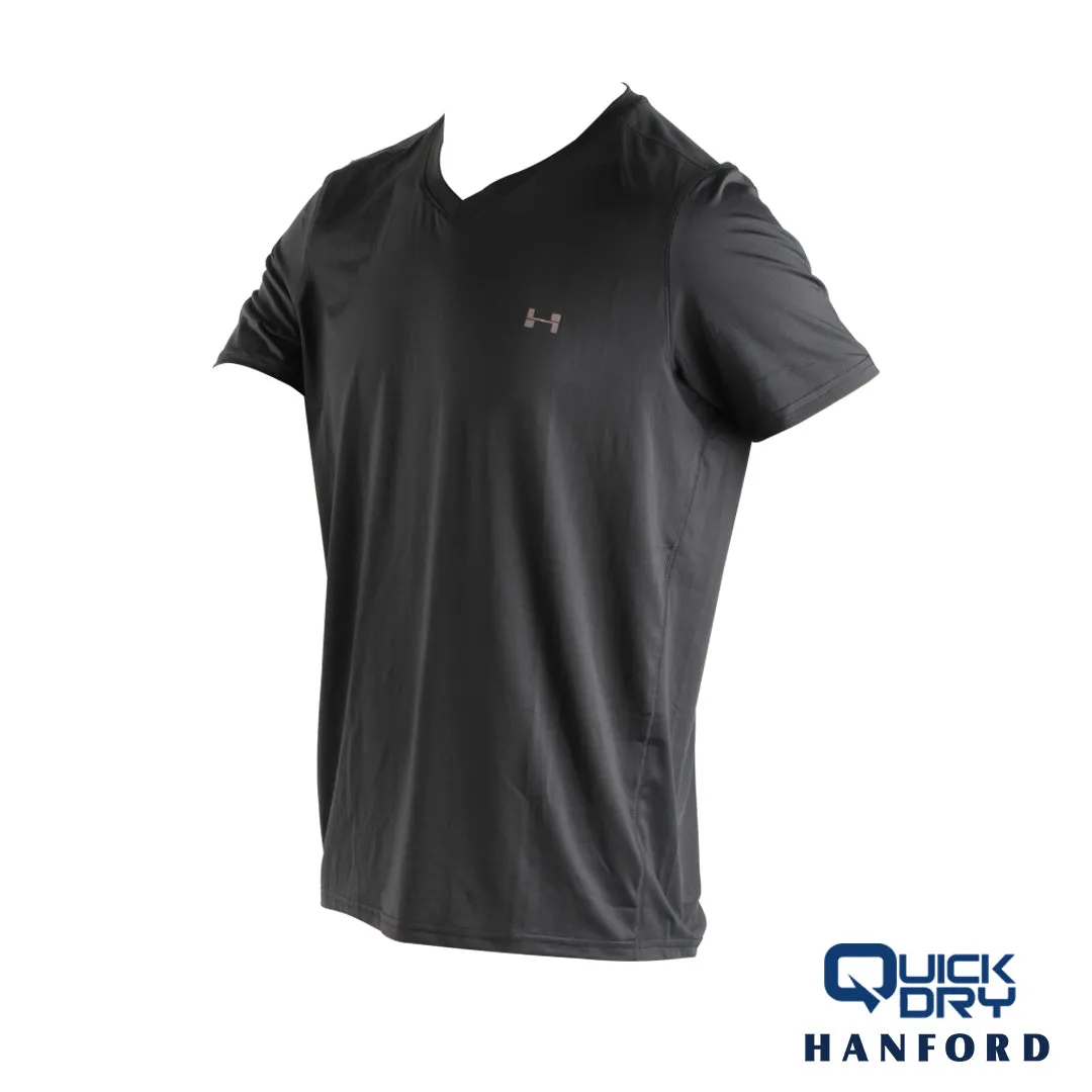 Hanford Athletic Men V-Neck Quick Dry Training Sport Active Shirt (Single Pack)