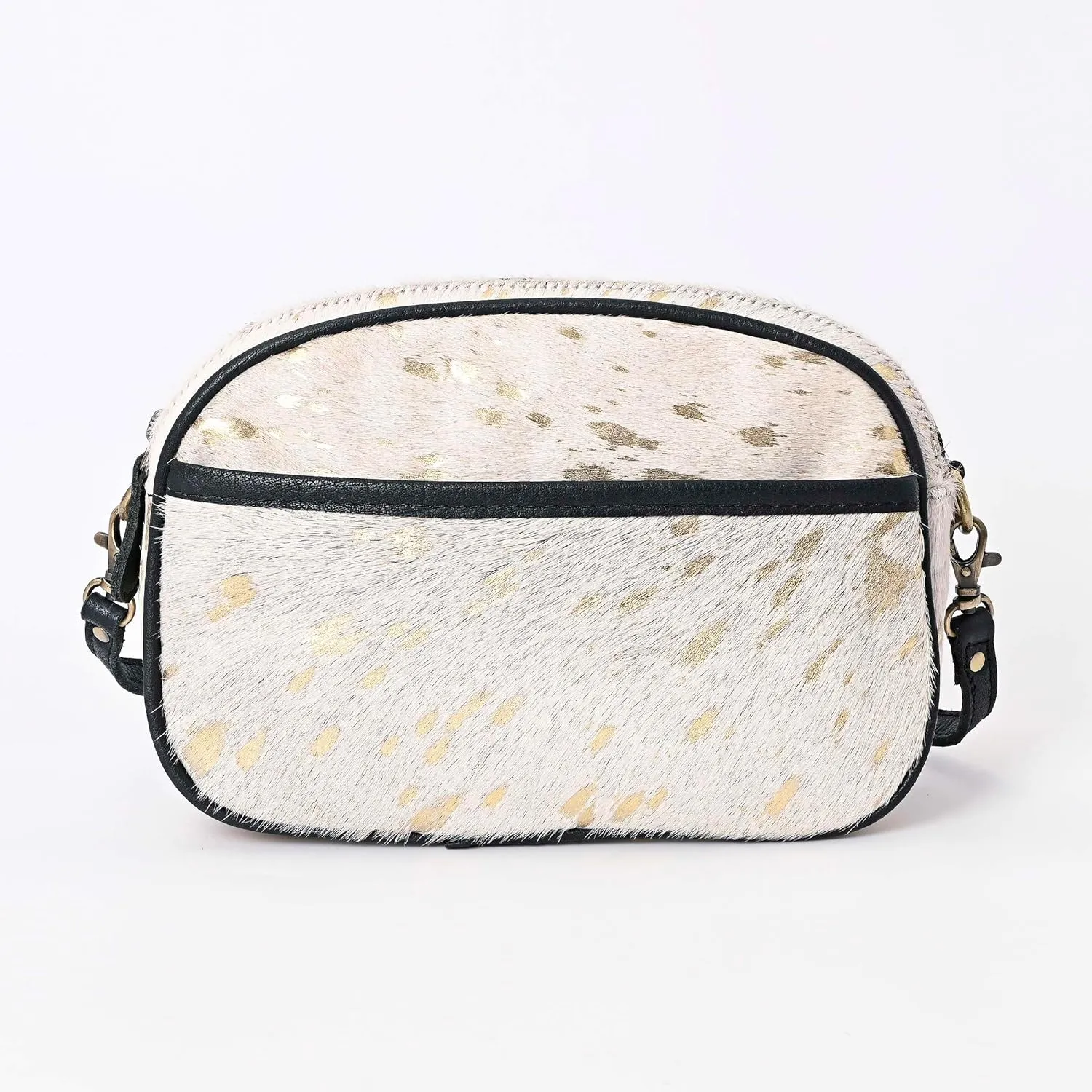 Hantooled Women’s Leather Leopard Clutch Shoulder Cross body Fur HandBags Ethnic Customs Leather Purse Classic Bag