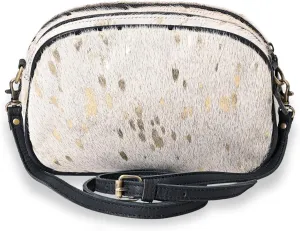 Hantooled Women’s Leather Leopard Clutch Shoulder Cross body Fur HandBags Ethnic Customs Leather Purse Classic Bag