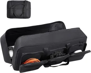 Happybuy Telescope Case, 30" Storage Bag with Fixed Buckles, Multi-Pocket & Detachable Divider, Shock-Absorbent Travel Carrying Case for Optical Tube & Tripod, Counterweight Pocket