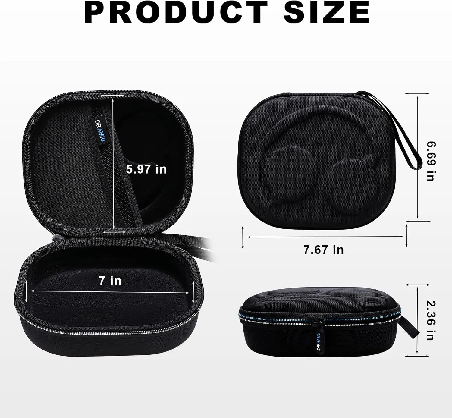 Hard Case Compatible with Bose QuietComfort, QC Ultra, QC 35,QC 35 II, QC 45, QC45 SE, QC SE Over Ear Wireless Noise Cancelling Headphones, Black Travel Storage Bag