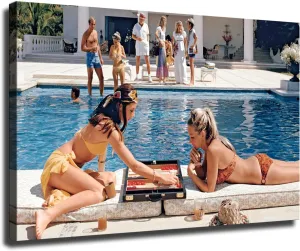 HD Aesthetic Art canvas prints-Slim Aarons photographer Boheme Home posters wall art decorations suitable for kitchens homes offices hotels etc (24x36inch-Unframed)