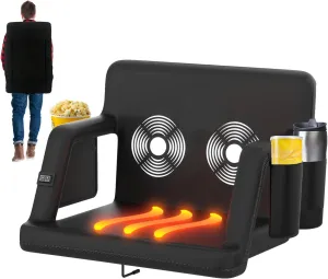 Heated Stadium Seats for Bleachers, Portable Reclining Stadium Chair with Back Support and Arm Support,3 Heating Level - Perfect for Outdoor Sports